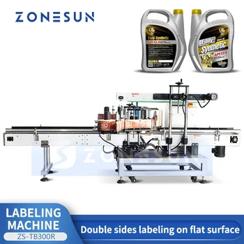 Автоматическая машина для прикрепления этикеток на квадратные бутылки ZONESUN, Ультрасовременный Аппликатор этикеток, Оборудование для упаковки наклеек на моющие средства ZS-TB300R