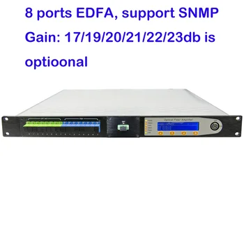 SNMP, WEB, EDFA, 8x20dBm, 8x21dBm, 8x23dBm с волоконно-оптическим кабелем усилителя WDM 1550 нм, Волоконно-оптический усилитель, легированный эрбием (EDFA)