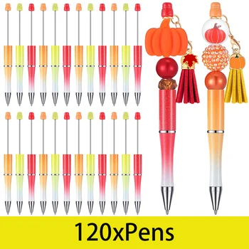 120шт Пластиковые ручки с черными чернилами Ручки из бисера для самостоятельного изготовления Ручек Ручки из бисера 3 цвета