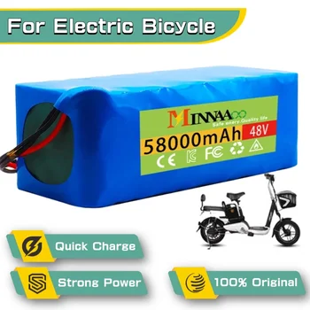 13S3P 48V 100Ah 1000w XT60 Литий-ионный Аккумулятор Для 54,6 v E-bike Электрический велосипедный Скутер с BMS + зарядным устройством