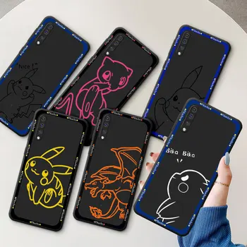 Чехол для телефона Pokemon Pikachu Line для Huawei Y8s Y7 Nova 9 Pro SE 8 10 SE 8i Y70 Plus 10z Y9 Y60 Y61 Y90 Y6 Задняя Силиконовая крышка