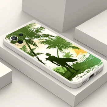 Чехол для Телефона Xiaomi Mi 11T 10T 9T 8 9 10 11 SE PRO LITE REDMI 10 10A 10C 9A 9T Силиконовый Чехол зеленые листья моря