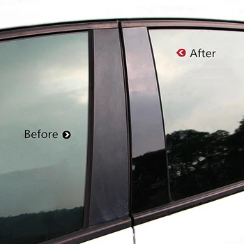 Глянцевый черный автомобильный оконный дверной столб, наклейки, чехлы, наклейка для Subaru Forester 2013 2014 2015 2016 2017 2018