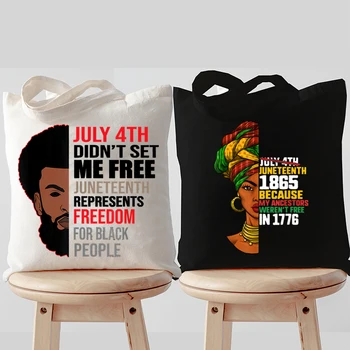 4 Июля Графическая модная сумка, девятнадцатое июня, представляет женские сумки с принтом Freedom в стиле харадзюку, винтажные сумки для покупок, повседневные сумки-тоут