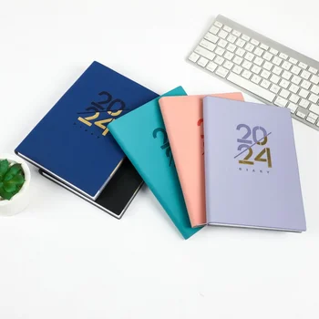 Испанская записная книжка из мягкой кожи 2024 года, ежедневник формата А5, Ежегодник, Деловой офисный блокнот