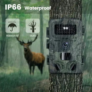 Камера для охоты 4K 36MP 1080P Инфракрасная камера для слежения за животными, активируемая ночным движением, Охотничья ловушка, IP66 Водонепроницаемая Дикая природа