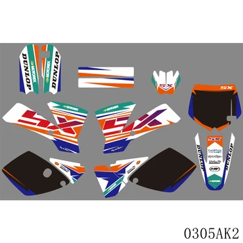 Для KTM SX 65 SX65 2001 2002 2003 2004 2005 2006 2007 2008 Полная Графика Наклейки Наклейки Мотоцикл Фон Пользовательский Номер