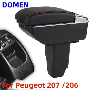Для Peugeot 207 коробка подлокотника 206 коробка подлокотника Citroen C2 Дооснащение внутренней части центрального подлокотника автомобильными аксессуарами