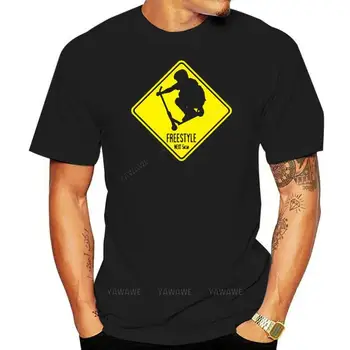 хлопковые футболки humor в винтажном стиле с коротким рукавом, детский скутер, футболка Freestyle Teken Gedrukt, пляжная мужская футболка, футболки с принтом, футболки