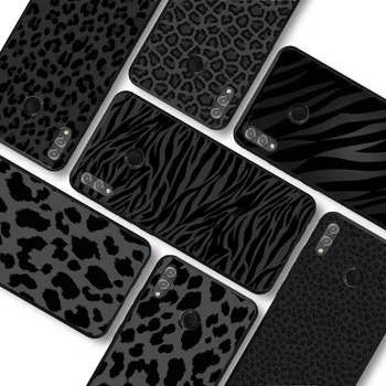 Черный чехол для телефона с леопардовым принтом для Huawei Honor 10 lite 9 20 7A pro 9X pro 30 pro 50 pro 60 pro 70 pro plus