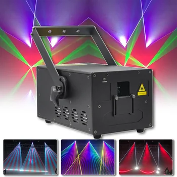 40KPPS Сканер Проектор RGB 10w Профессиональный Хэллоуин Рождественский лазерный Сценический Луч Party Light On Music Animation ILDA DIsco Dj Club