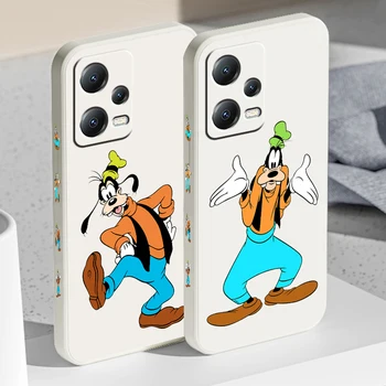 Аниме Disney Goofy Для Xiaomi Redmi Note 12 12S 12R 11 11T 11S 10 10S 9 8 8T Pro Plus 5G Чехол Для Телефона с Жидкой Левой Веревкой