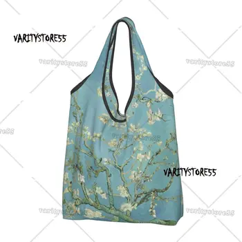 Kawaii Almond Blossoms от Винсента Ван Гога Сумка-тоут для покупок Портативная сумка для покупок с росписью цветов