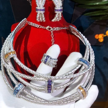 Missvikki Новое роскошное ожерелье из розового золота, Браслет, Серьги, Кольца, Наборы для женщин, Свадебные Комплекты ювелирных изделий для помолвки, Высокое качество