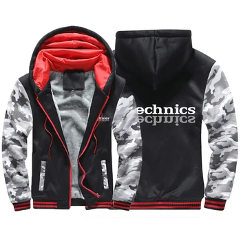 New Technics, мужские куртки с музыкальным принтом Dj 1200, толстые спортивные пальто с капюшоном, теплые повседневные мужские свитшоты на молнии, топы.