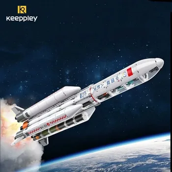 Keeppley Long March 5 Запуск Экспериментального Модуля Сращивание Строительных Блоков Китайская Аэрокосмическая Игрушка Модель Украшения Подарок