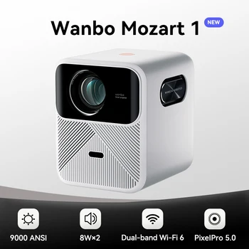 Wanbo Mozart 1 Android 9,0 2K 4K Projetor 1080P Full HD Портативный Проектор WIFI 6 2 + 32 ГБ С Автоматической Фокусировкой Для Умного Домашнего Видеотеатра