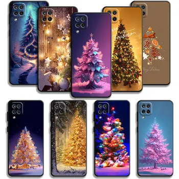 Чехол для Samsung Galaxy A50 A70 A10 A04 A10s A20s A20e A02 A02s A03 M54 M52 M33 M31 M23 M34 M13 Розовый Красивая Рождественская Елка