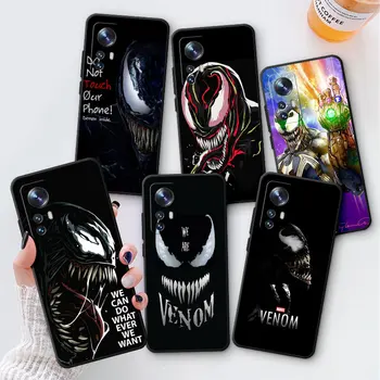 Чехол Marvel Venom Cover Черный Мягкий Бампер Чехол Для Телефона Xiaomi Mi 12 13 12T Pro 11 Lite 5G 9T 10T 11T A2 Lite 9 SE CC9 Примечание 10 13