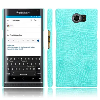 Для Blackberry Priv STV100-1 Чехол из крокодиловой кожи, жесткий ПК с задней крышкой из искусственной кожи, чехол для телефона для Blackberry Priv Shell Cover