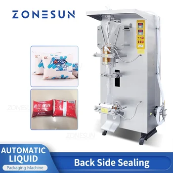 Машина для наполнения и запечатывания ZONESUN Автоматический пакет для питья Пакет для воды с фасолевым молочным соусом Пакет для чистой воды с молочным соком