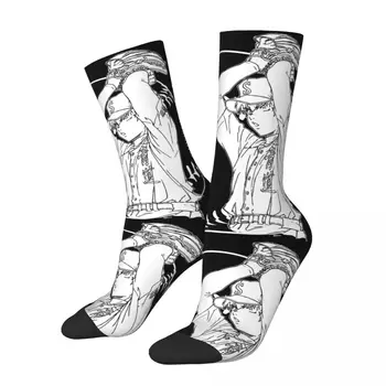 Хип-хоп Ретро Eijun Sawamura Сумасшедшие Мужские компрессионные носки Унисекс The Professional Leon Mathilda Norman Film Street Crew Sock
