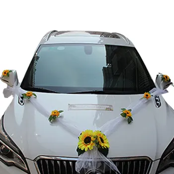Многофункциональная имитация Белой розы для декора свадебного автомобиля, имитация украшения невесты цветком