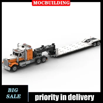 MOC Urban Transport Vehicle Technology Модель Грузовика и Прицепа Building Block Assembly Container Collection Series Toy Gifts