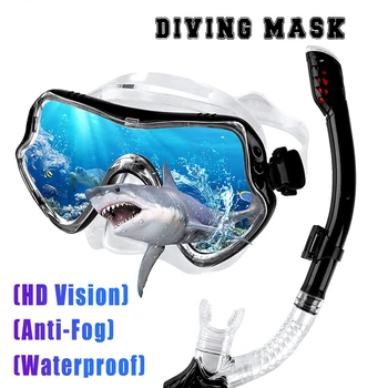 Новинка, профессиональная маска для подводного плавания с трубкой и очки для подводного плавания, очки для подводного плавания, набор легких дыхательных трубок для плавания, маска для подводного плавания