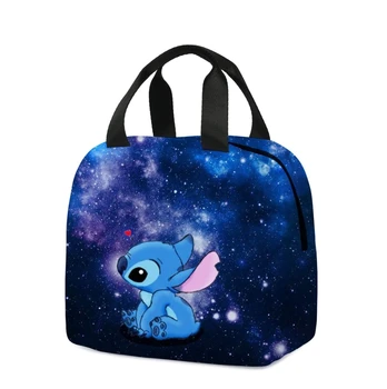 Студенческая сумка для ланча Disney, милая стежковая утепленная сумка, уличная сумка, сумка для ланча, лучший подарок, уличная сумка на молнии, модная сумка для ланча