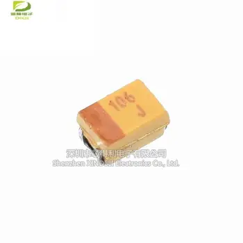 50 шт./ЛОТ SMD танталовый конденсатор 106J 10 МКФ 6,3 В P-type 0805/2012 желтый с полярностью