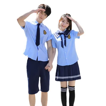 C072 Школьная форма для учащихся младших классов средней школы, форма выпускного класса, юбки JK, форма моряка