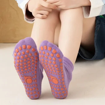 От 1 пары до 3 пар Новых противоскользящих носков для детской площадки, милые домашние носки для отдыха для маленьких девочек, женские носки для йоги для взрослых