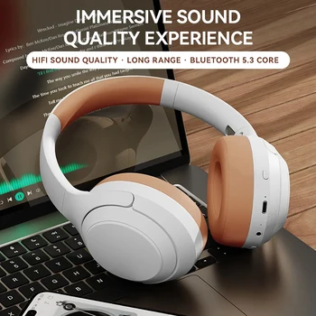 Беспроводные Наушники DR83 Bluetooth 5.3 с микрофоном HiFi Стерео, Складная Музыкальная Игровая Гарнитура, Поддерживающая Воспроизведение с карты TF