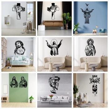 1 шт. новый рулон виниловых обоев Creative Jesus, декоративная мебель для гостиной, спальни, креативные наклейки