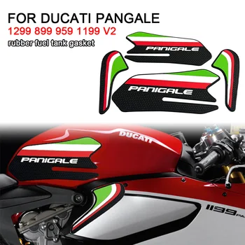 Для мотоцикла Ducati PANGALE 1299 899 959 1199 v2 Новая Резиновая накладка на топливный бак Боковая противоскользящая наклейка Декоративная защитная накладка