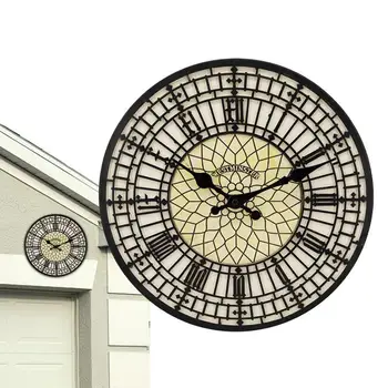 Напольные часы для внутреннего дворика, сада, круглые настенные часы из смолы, креативные, устойчивые к атмосферным воздействиям, Классические Точные часы для дома, ванной комнаты, кухни