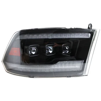 Пикап Quad Style черные фары Головные фонари Фары автомобиля для Dodge Ram 1500 2500 3500 2009-2018
