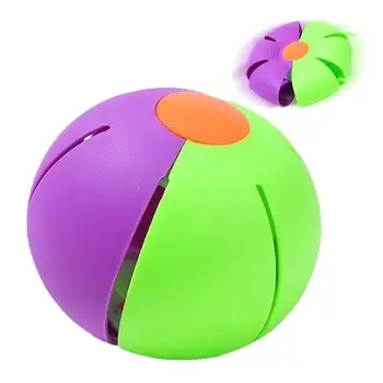 Игрушка с летающим мячом, Плоская эластичная подножка на летающем мяче С разноцветными огнями, эластичная подножка на мяче, летающий мяч, Детская