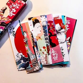 30шт Креативных художественных бумажных закладок в японском стиле, карточек для рисования, красивых для детей, канцелярских принадлежностей для школьного чтения, Памятного подарка