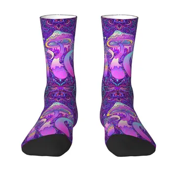 Психоделические Волшебные грибы Мужские носки для экипажа Мода Унисекс Весна Лето Осень Зима носки под платье
